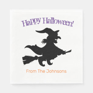 Serviette En Papier Sorcière effrayante Halloween papier nappe de fête