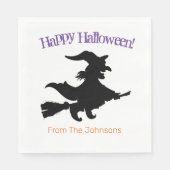 Serviette En Papier Sorcière effrayante Halloween Papier Party serviet (Devant)
