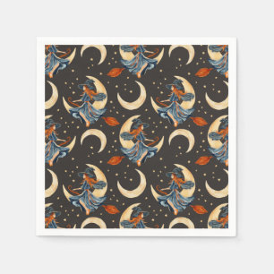 Serviette En Papier Sorcière, Lune et Planètes