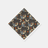 Serviette En Papier Sorcière, Lune et Planètes (Coin)