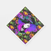 Serviette En Papier Sorcière néon Halloween (Coin)
