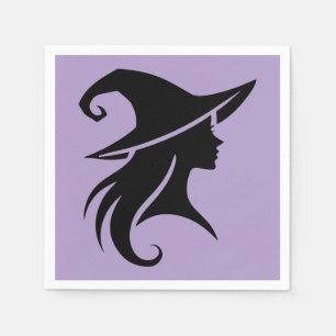 Serviette En Papier Sorcière noire Casquette sorcière wiccan fête d'Ha