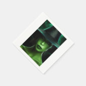 Serviette En Papier Sorcière verte (Coin)
