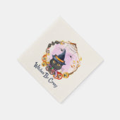 Serviette En Papier Sorcières fous (Coin)