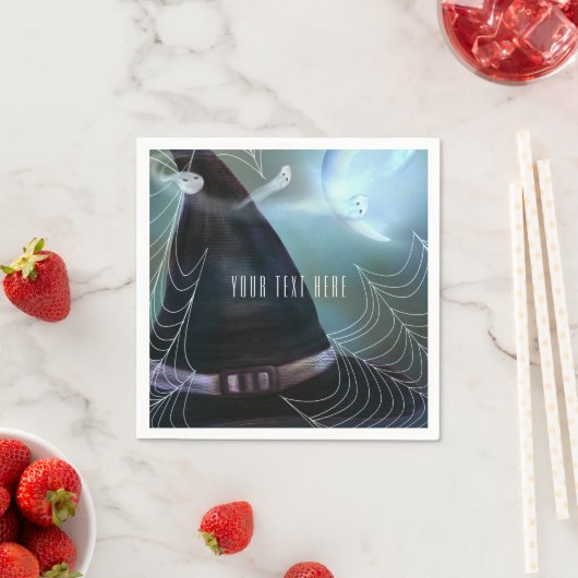 Serviette En Papier Sorcières Ghomajorité Nuit Halloween Party Napkins (En situation)