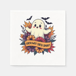 Serviette En Papier Sorta Sweet Sorta Éffrayant Halloween Fantôme Auto