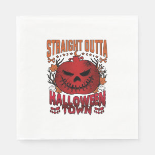 Serviette En Papier Sortis d'Halloween Town Fantômes de citrouille rou