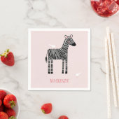 Serviette En Papier Sote Zebra Pink (En situation)