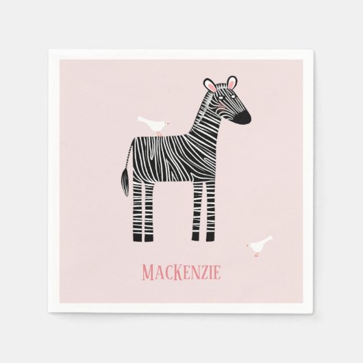 Serviette En Papier Sote Zebra Pink (Devant)