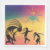 Serviette En Papier Sothwestern Dance Party Kokopelli Napkins (Devant)