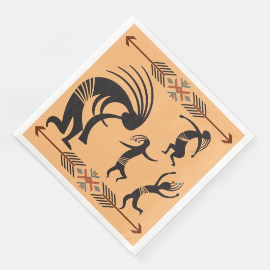 Serviette En Papier Sothwestern Dancing Party Kokopelli Napkins (Coin)