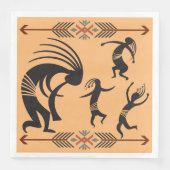 Serviette En Papier Sothwestern Dancing Party Kokopelli Napkins (Devant)