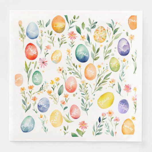 Serviette En Papier Souhaiter Pâques (Devant)