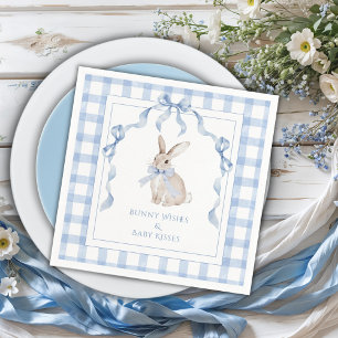 Serviette En Papier Souhaits de lapin et bisous de bébé Baby Shower