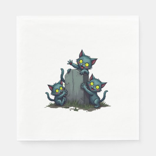 Serviette En Papier Soulèvement de Zombie Kitten (Devant)