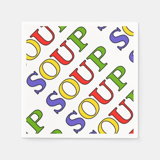 SERVIETTE EN PAPIER SOUP (Devant)