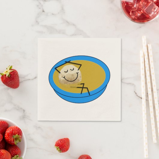 Serviette En Papier Soupe de boule Matzo Napkin (En situation)