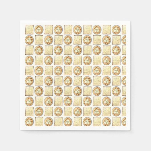 Serviette En Papier Soupe Matzo Ball Matzah Flatpain Cuisine Pâque (Devant)