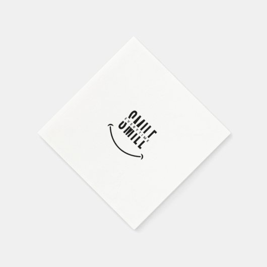 Serviette En Papier Souriez chaque fois (Coin)