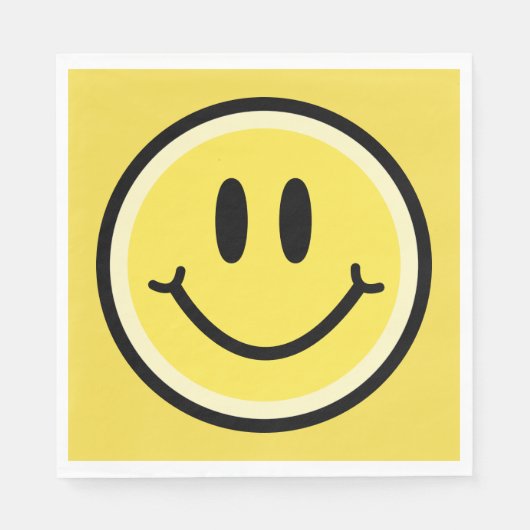 Serviette En Papier Sourire jaune (Devant)