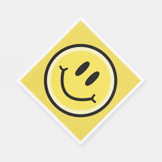 Serviette En Papier Sourire jaune (Coin)