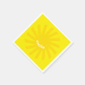 Serviette En Papier Sourire jaune soleil brillant plaisir moderne joye (Coin)
