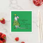 Serviette En Papier Souris Arbre de Noël Funny Enfants (En situation)