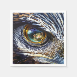 Serviette En Papier Souris aux Yeux d'Aigle Mignons Fantastiques