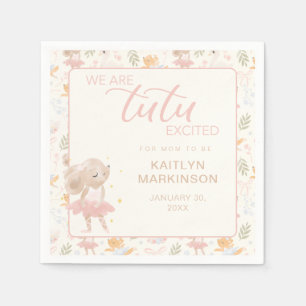 Serviette En Papier Souris Ballerina Tutu Baby shower excité