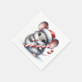 Serviette En Papier Souris Chubby Avec Sucre de canne De Noël (Coin)