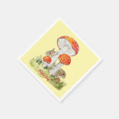 Serviette En Papier Souris de forêt et champignons (Coin)