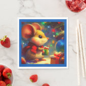 Serviette En Papier Souris de Noël 2 (En situation)