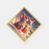 Serviette En Papier Souris de Noël 3 (Coin)