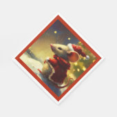 Serviette En Papier Souris de Noël 4 (Coin)