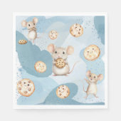 Serviette En Papier Souris et biscuits Anniversaire des serviettes (Devant)