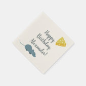 Serviette En Papier Souris et fromage personnalisés (Coin)