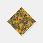 Serviette En Papier Souris et mûres sur jaune (Coin)