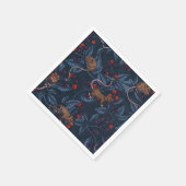 Serviette En Papier Souris et mûres sur la marine (Coin)
