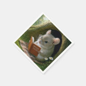 Serviette En Papier Souris Littéraire Dans Un Trou D'Arbre Cosy (Coin)