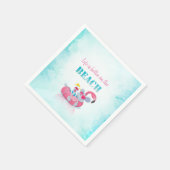 Serviette En Papier Souris mignonne Plage élégante (Coin)