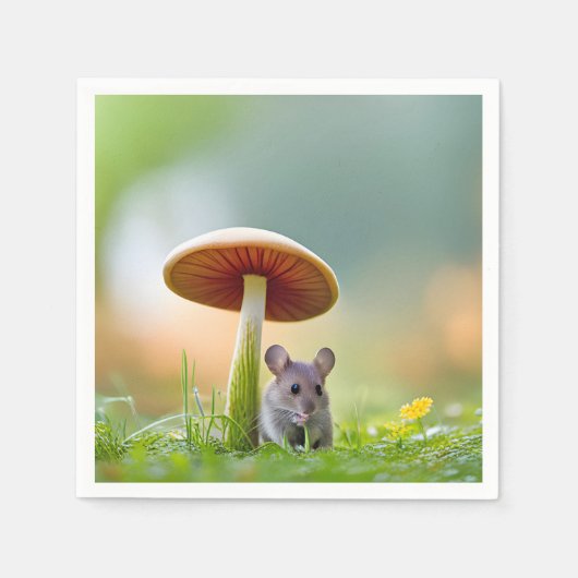 Serviette En Papier Souris Sous Un Champion (Devant)