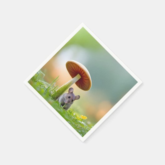 Serviette En Papier Souris Sous Un Champion (Coin)