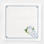 Serviette En Papier Sous-estimé Chinoiserie Monogramme Mariage (Devant)