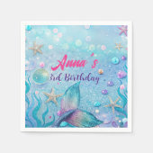 Serviette En Papier Sous la fête d'anniversaire de la mer (Devant)