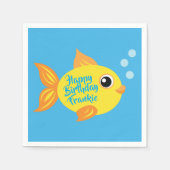 Serviette En Papier Sous la fête d'anniversaire du poisson de mer (Devant)