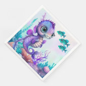 Serviette En Papier Sous la mer (Coin)