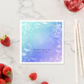 Serviette En Papier Sous la mer bulles enchantées fête personnalisée (En situation)