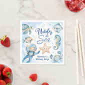 Serviette En Papier Sous La Mer ! Cute Boy Blue Ocean Anniversaire (En situation)