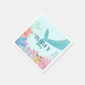 Serviette En Papier Sous la mer et la sirène (Coin)