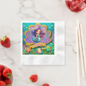 Serviette En Papier Sous la mer et sirène fête d'anniversaire fille (En situation)